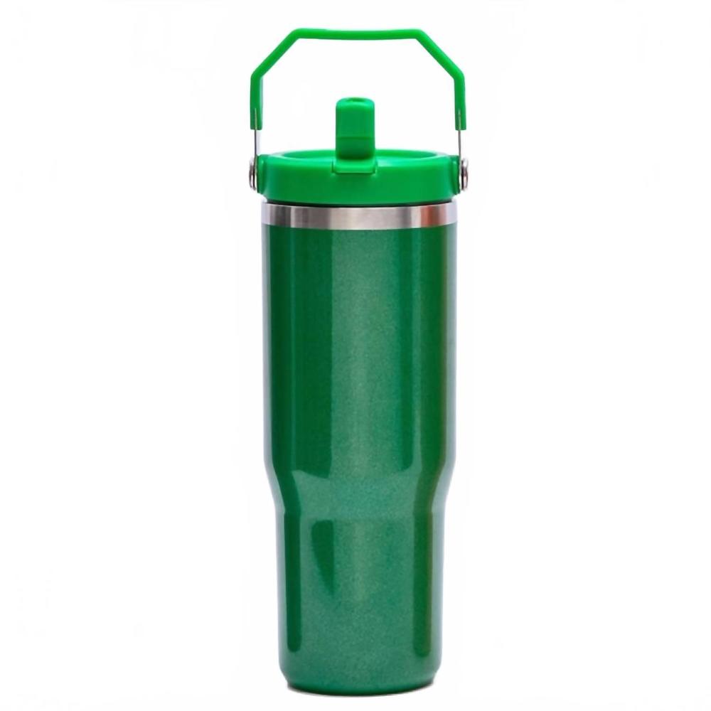 NEW 42POPS 30 oz stainless steel insulated tumbler in emerald green pearlized
